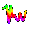 A squiggle drawn from hash 0x622b2212 flattens into a line and turns itself upside down, its peaks and troughs pulling into one colour as it passes through flat.