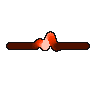 A squiggle drawn from hash 0x33f21dc2 lies flat as a monitor trace until a heartbeat sweeps across it, its true shape rising and glowing in a colour of its own.
