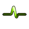 A squiggle drawn from hash 0x0448b114 lies flat as a monitor trace until a heartbeat sweeps across it, its true shape rising and glowing in a colour of its own.