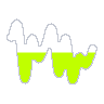A squiggle drawn from hash 0x2d3106c7 is an empty glass that fills with a colour of its own and drains again, the level crossing its wiggles as it rises.
