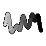 A squiggle drawn from hash 0xd6a84fde is drained of colour, and a band of grey runs from black to white and back along its length.